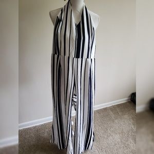 Navy & White Halter Stripe Jumper - sz 12